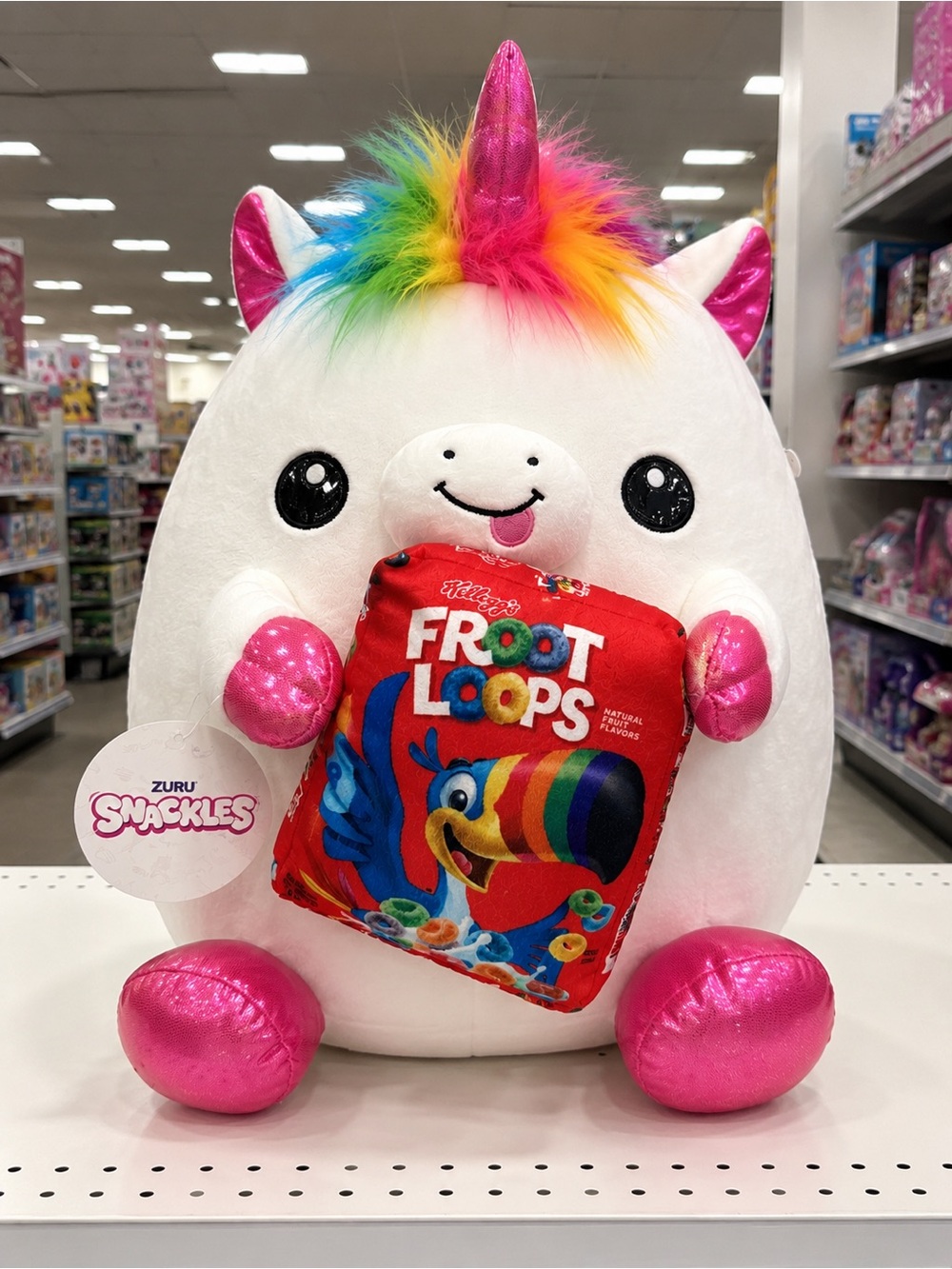 ZURU Snackles Richard Unicorn Froot Loops Plush NWT Collectible Stuffed Toy